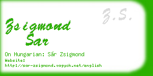 zsigmond sar business card